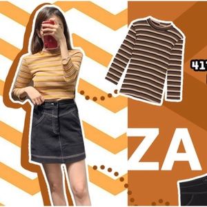 Zara Tops | Zara Mock Neck Top